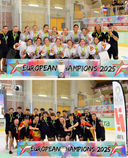 España, campeona de Europa en hockey línea.