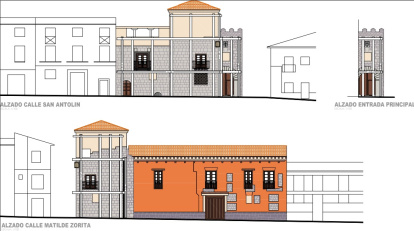 Una imagen con diferentes alzados del edificio