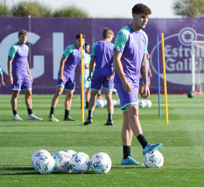 Entrenamiento de jueves del Real Valladolid.
