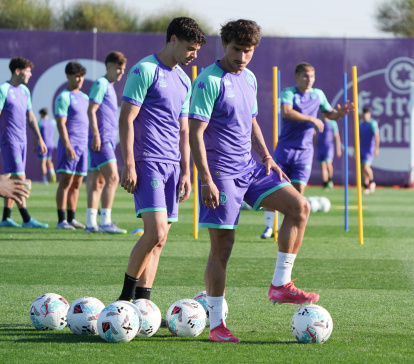Entrenamiento de jueves del Real Valladolid.