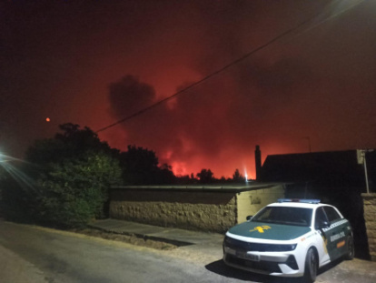 Incendio en Molezuelas de la Carballeda en Zamora.