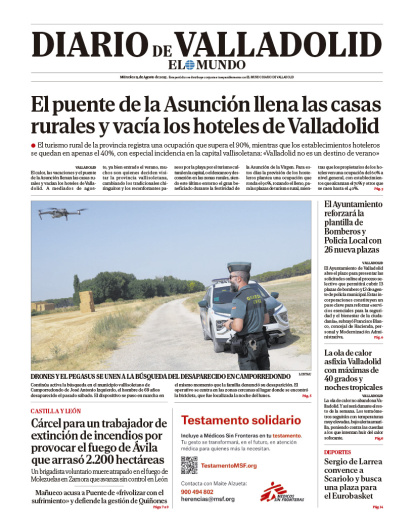 Portada del 13 de agosto