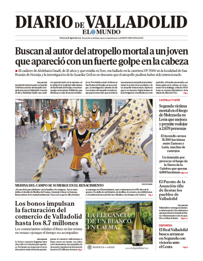 Portada del 15 de agosto
