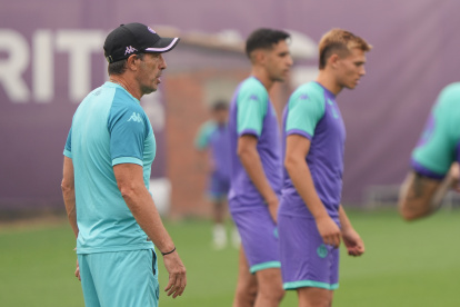 Entrenamiento de lunes del Real Valladolid.