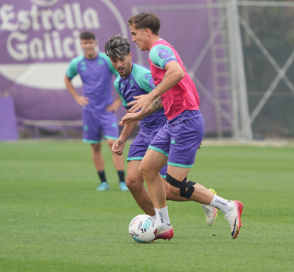Entrenamiento de lunes del Real Valladolid.