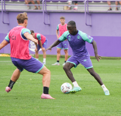 Entrenamiento de lunes del Real Valladolid.