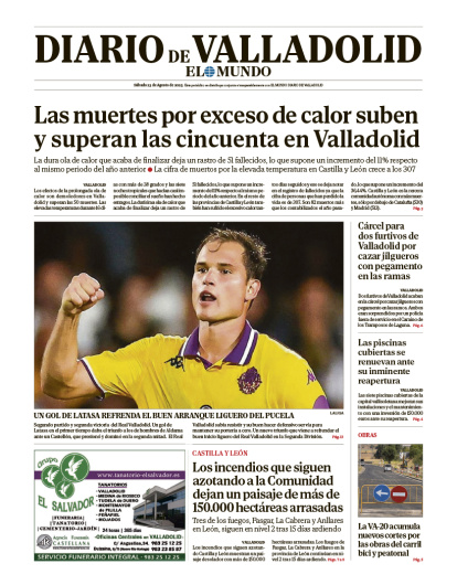 Portada sábado 23 de agosto