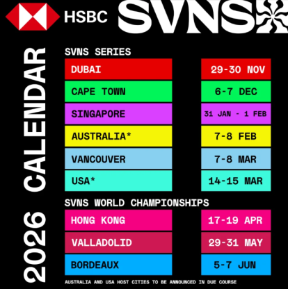 Calendario de las SNVS Series.