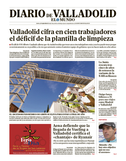 Portada jueves 4 de septiembre