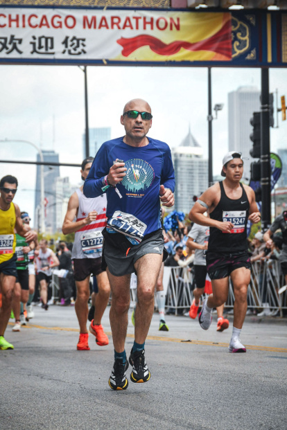 José Antonio González Arpa, en el maratón de Chicago el pasado año.