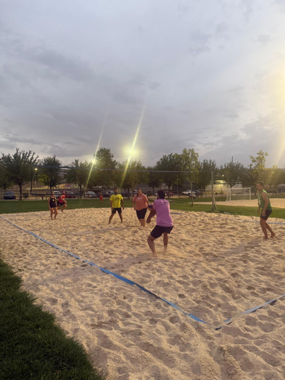 Imagen de la final en zaratán disputada con iluminación artificial.