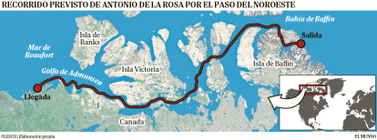 Recorrido planteado por  Antonio de la Rosa.