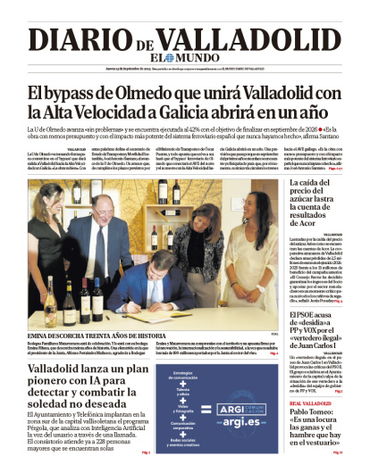 Portada del 27 de septiembre