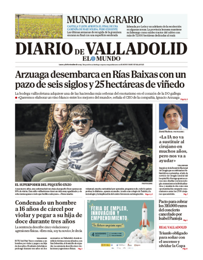 Portada del 3 de noviembre