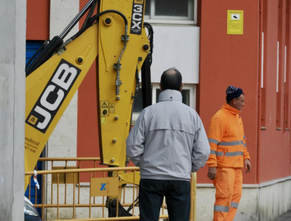 Corte en la calle La Vía y obras