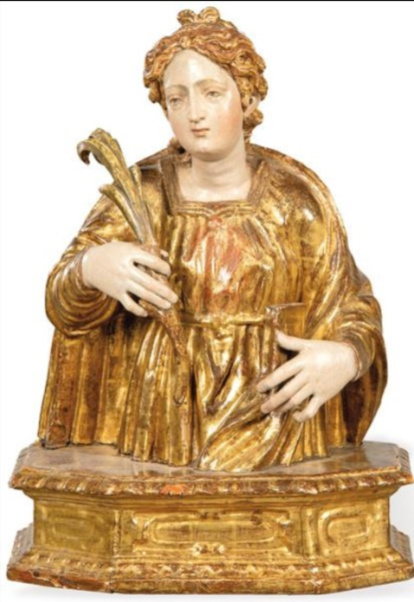 Busto relicario de la 'Santa Mártir'.