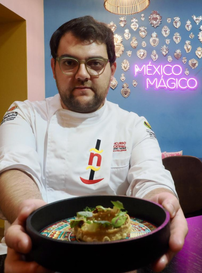 El chef Alejandro San José del Habanero Taquería, ganador del XXI Concurso Nacional de Tapas de Valladolid.