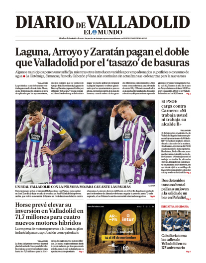 Portada del 15 de noviembre