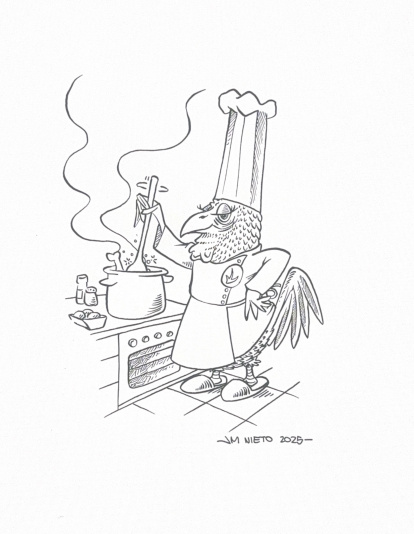 Caricatura Capón de Cascajares de NIETO