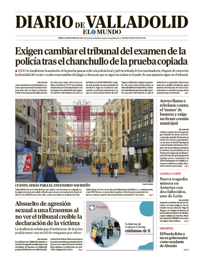 Portada sábado 22
