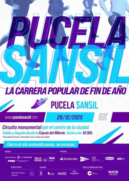 Cartel oficial de la Pucela Sansil 2025 en Valladolid.