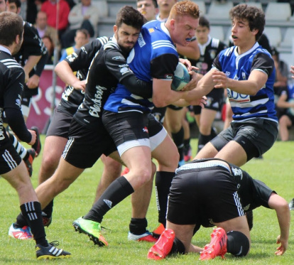 Una acción del duelo entre Chami y Sant Cugat en temporadas anteriores.