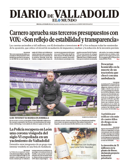 Portada del 24 de diciembre