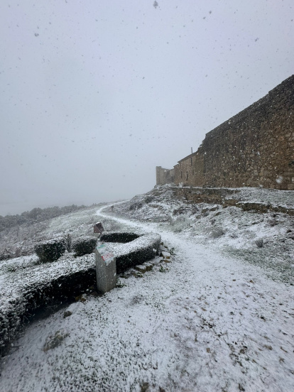 Imagenes de la nevada en la localidad vallisoletana de urueña.