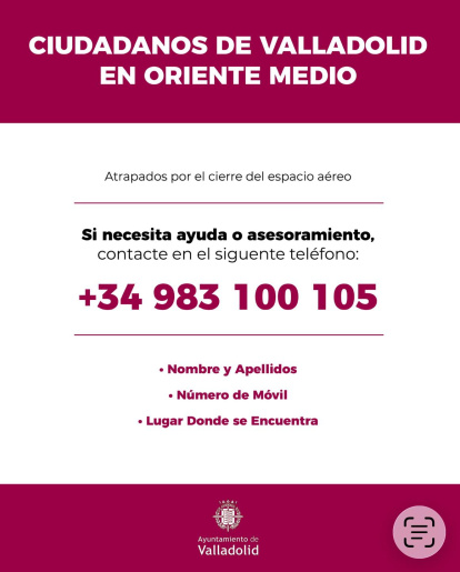 Cartel del Ayuntamiento en el que se anuncia el servicio de atención ciudadana