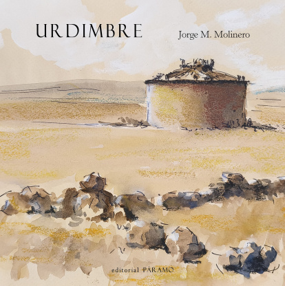 Portada del poemario, con un paisaje de Martín Merino
