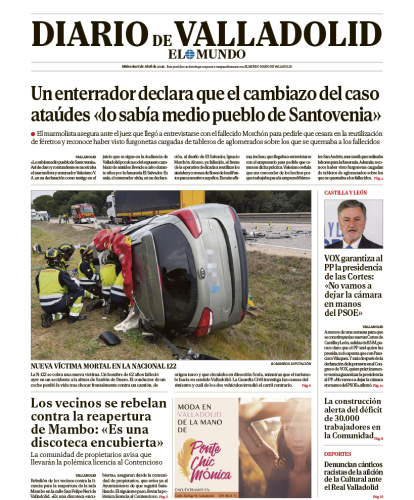 Portada del 8 de abril