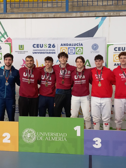 Medalla de oro en espada masculino para Aleix Jiménez, José Miguel Martín, Juan Pérez y Pau Gili.