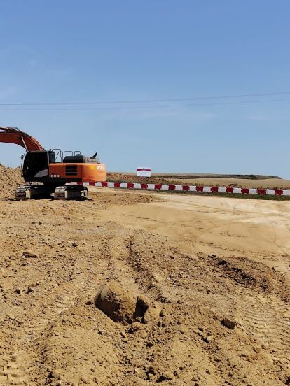 Obras del acceso norte al  polígono industrial 