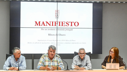 La DO Ribera del Duero presenta el 'Manifiesto por un territorio vitivinícola protegido'.