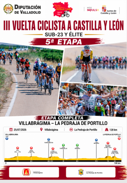 Cartel de la 5ª etapa de la Vuelta a Castilla y León sub23 y élite.
