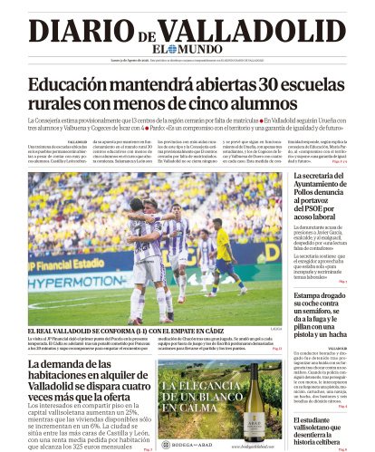 Portada del 31 agosto