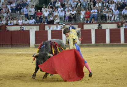 Un momento de la cuarta corrida de las fiestas de Valladolid.