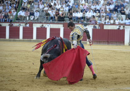 Un momento de la cuarta corrida de las fiestas de Valladolid.