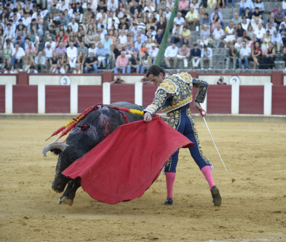 Un momento de la cuarta corrida de las fiestas de Valladolid.