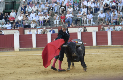Un momento de la cuarta corrida de las fiestas de Valladolid.