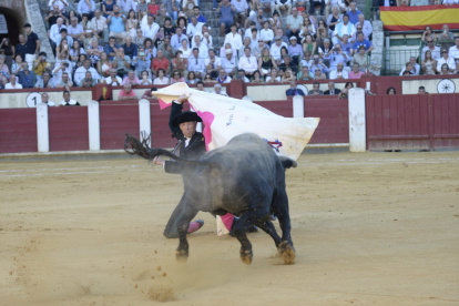 Un momento de la cuarta corrida de las fiestas de Valladolid.