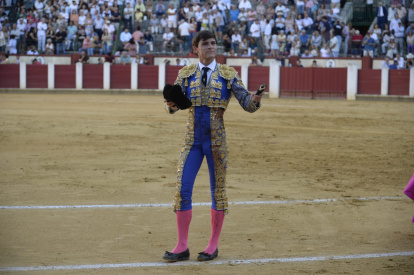 Un momento de la cuarta corrida de las fiestas de Valladolid.