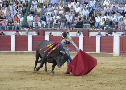 Un momento de la cuarta corrida de las fiestas de Valladolid.