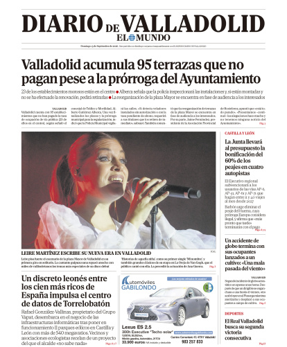 Portada del 13 de septiembre