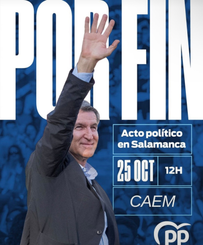 Acto de Feijóo en Salamanca.
