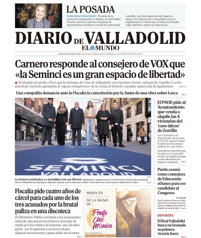 Portada del 23 de octubre
