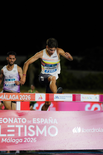 Rubén Leonardo durante una prueba de 3.000 obstáculos.